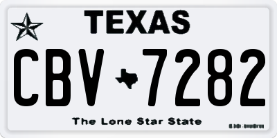 TX license plate CBV7282