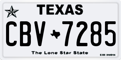 TX license plate CBV7285