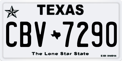 TX license plate CBV7290