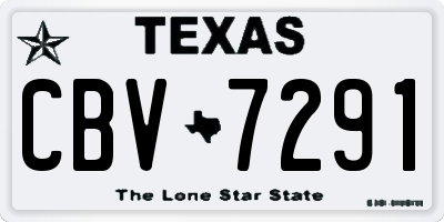 TX license plate CBV7291