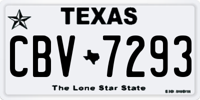 TX license plate CBV7293