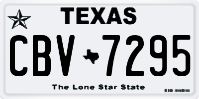 TX license plate CBV7295