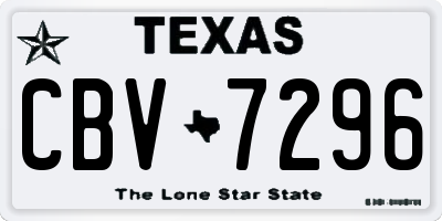 TX license plate CBV7296