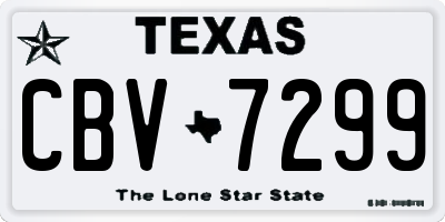 TX license plate CBV7299