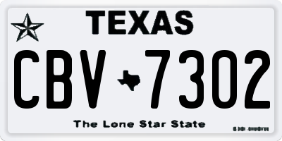 TX license plate CBV7302