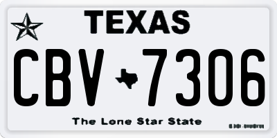 TX license plate CBV7306
