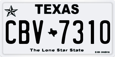 TX license plate CBV7310