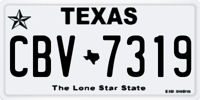 TX license plate CBV7319