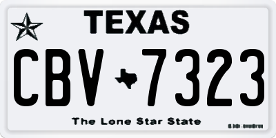 TX license plate CBV7323