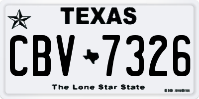 TX license plate CBV7326