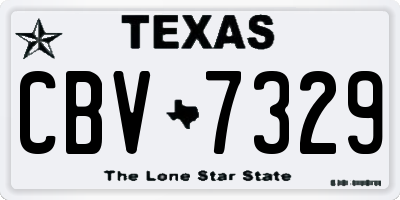 TX license plate CBV7329