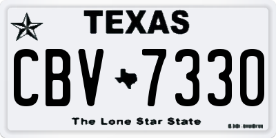 TX license plate CBV7330