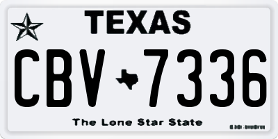 TX license plate CBV7336