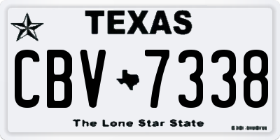 TX license plate CBV7338