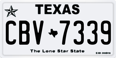 TX license plate CBV7339