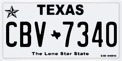 TX license plate CBV7340