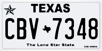 TX license plate CBV7348