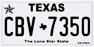 TX license plate CBV7350