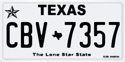TX license plate CBV7357