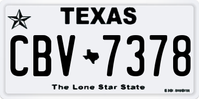 TX license plate CBV7378