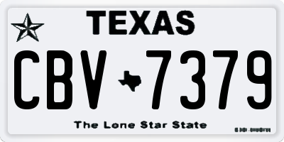 TX license plate CBV7379