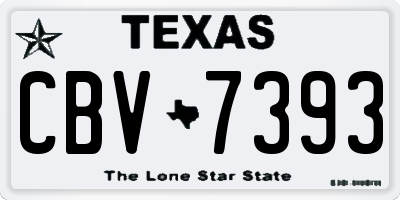 TX license plate CBV7393