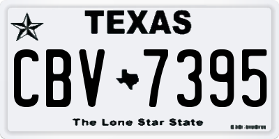 TX license plate CBV7395