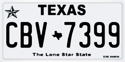 TX license plate CBV7399
