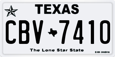 TX license plate CBV7410