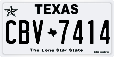 TX license plate CBV7414