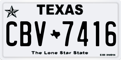 TX license plate CBV7416