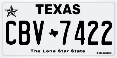 TX license plate CBV7422