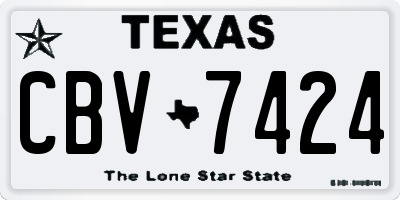 TX license plate CBV7424