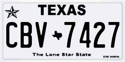 TX license plate CBV7427