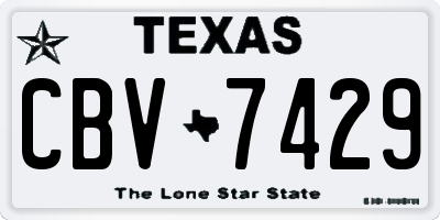TX license plate CBV7429