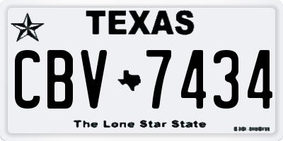 TX license plate CBV7434