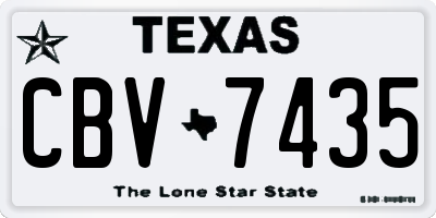 TX license plate CBV7435