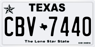 TX license plate CBV7440