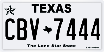 TX license plate CBV7444
