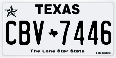 TX license plate CBV7446