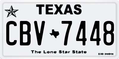 TX license plate CBV7448