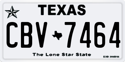 TX license plate CBV7464