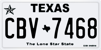 TX license plate CBV7468
