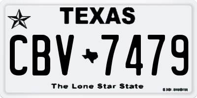 TX license plate CBV7479