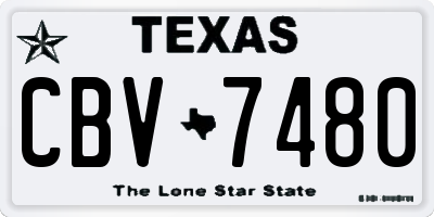 TX license plate CBV7480
