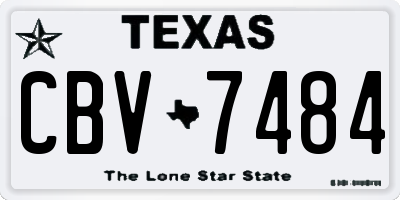 TX license plate CBV7484