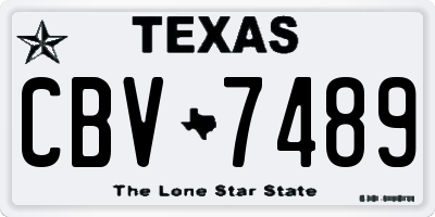 TX license plate CBV7489