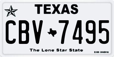 TX license plate CBV7495