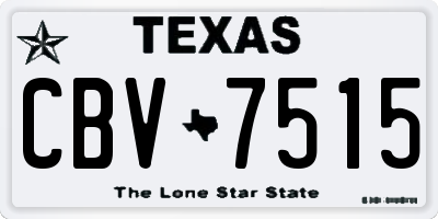 TX license plate CBV7515