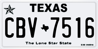 TX license plate CBV7516